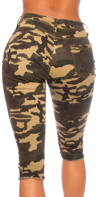 Highwaist armylook Capri Jeans Camouflage